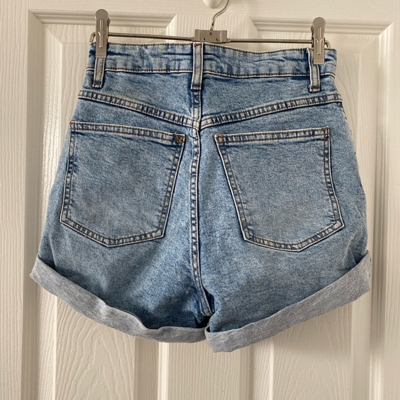 blue denim shorts - Picture 2 of 14